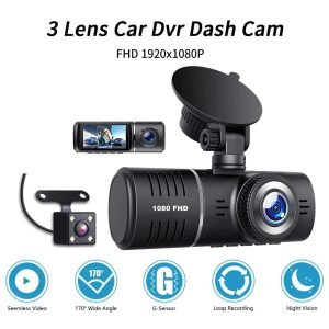 3 Lens Car Dvr Dash Cam