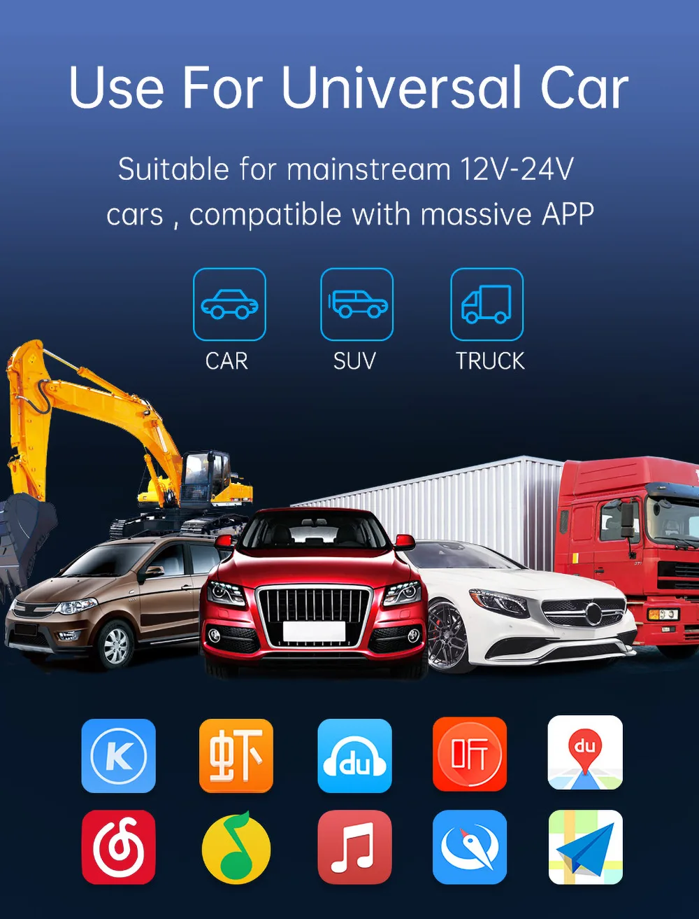 Use For Universal Car 12V-24V