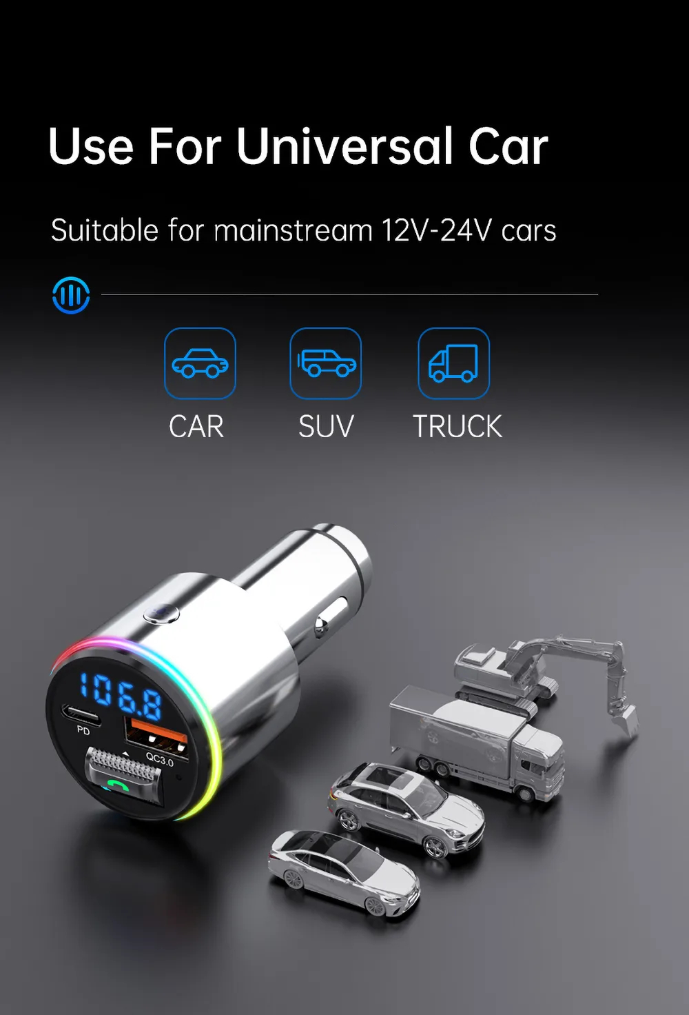 Use For Universal Car 12V-24V