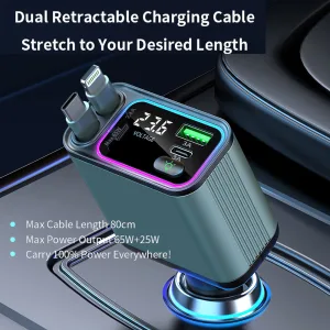 Dual Retractable charging Cable