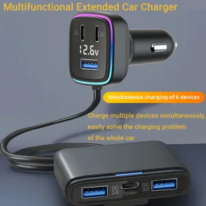 Multifunctional Extended Car Charger
