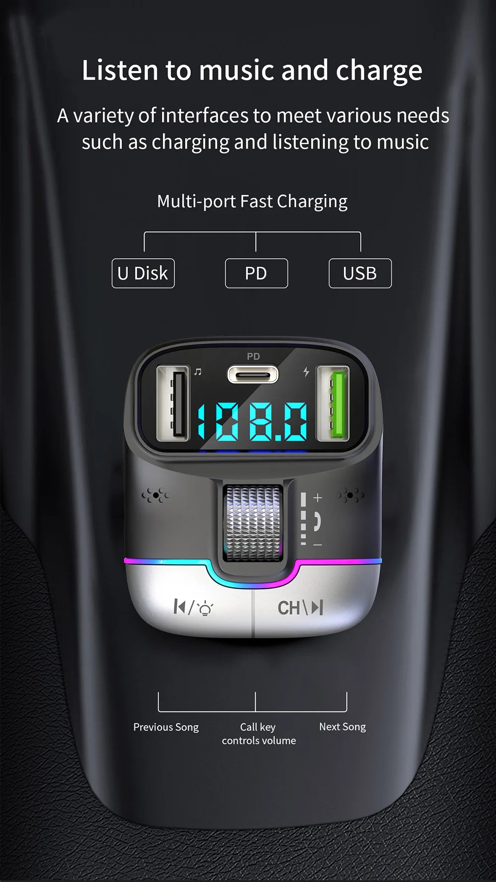 charging and listening to music