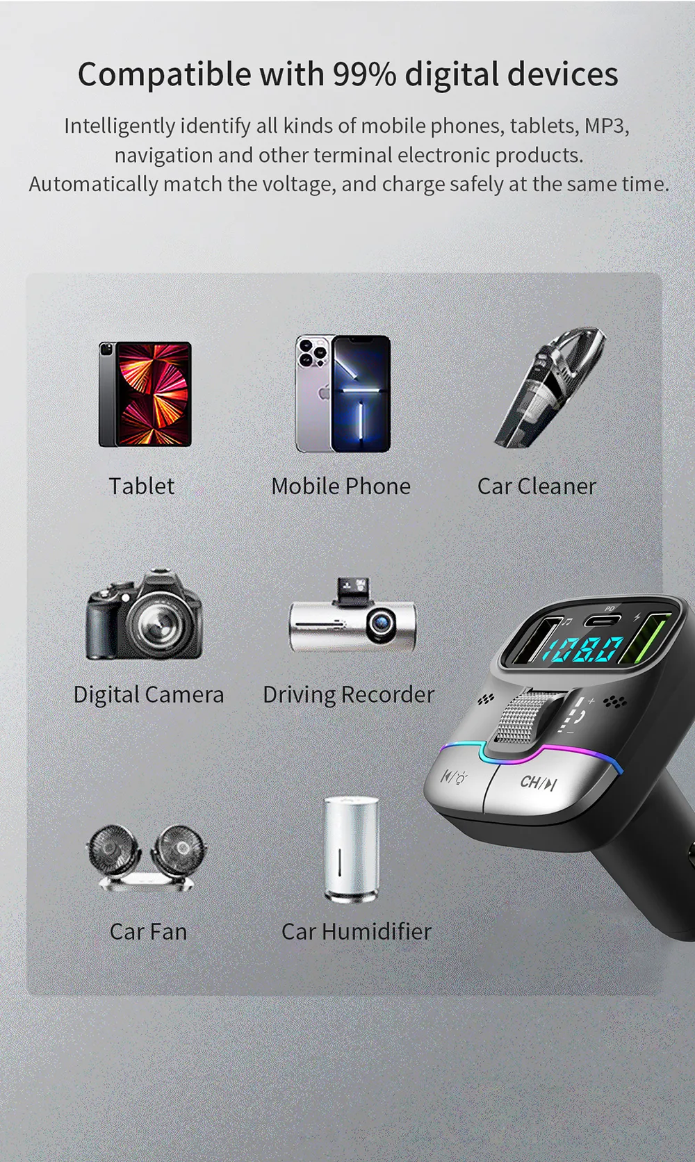 Compatible with 99% digital devices