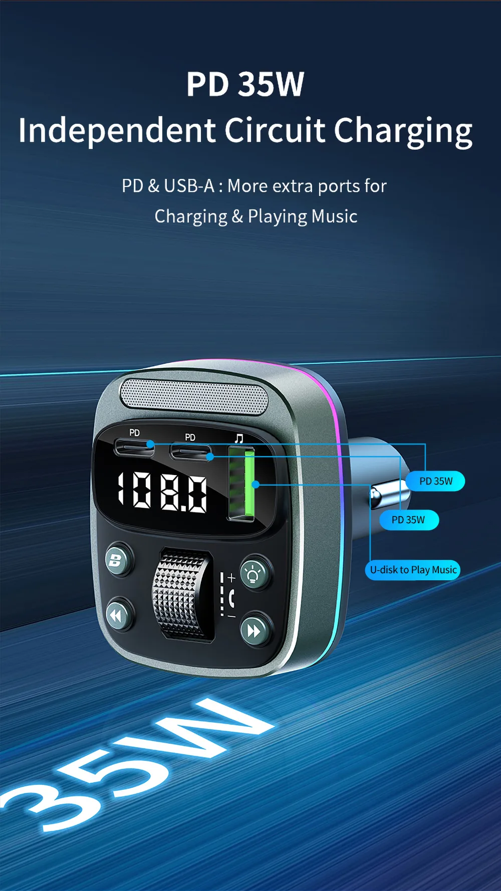PD 35W Independent Circuit charging