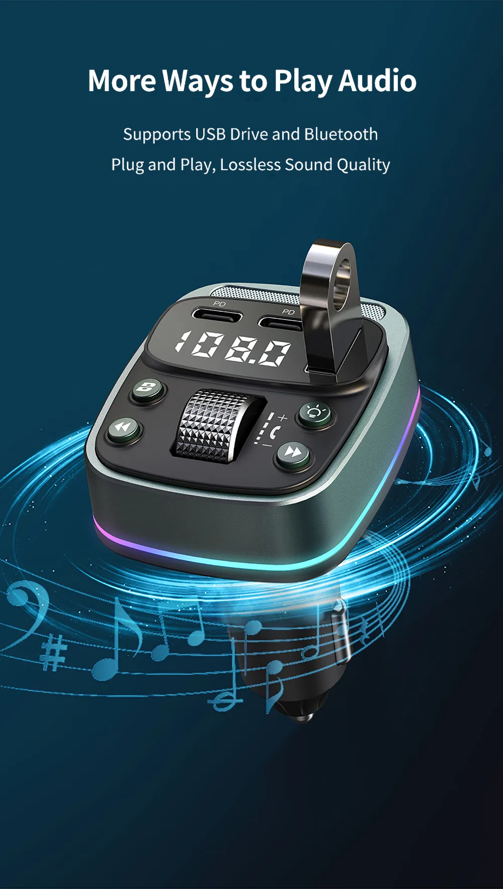 Supports USB Drive and Bluetooth Plug