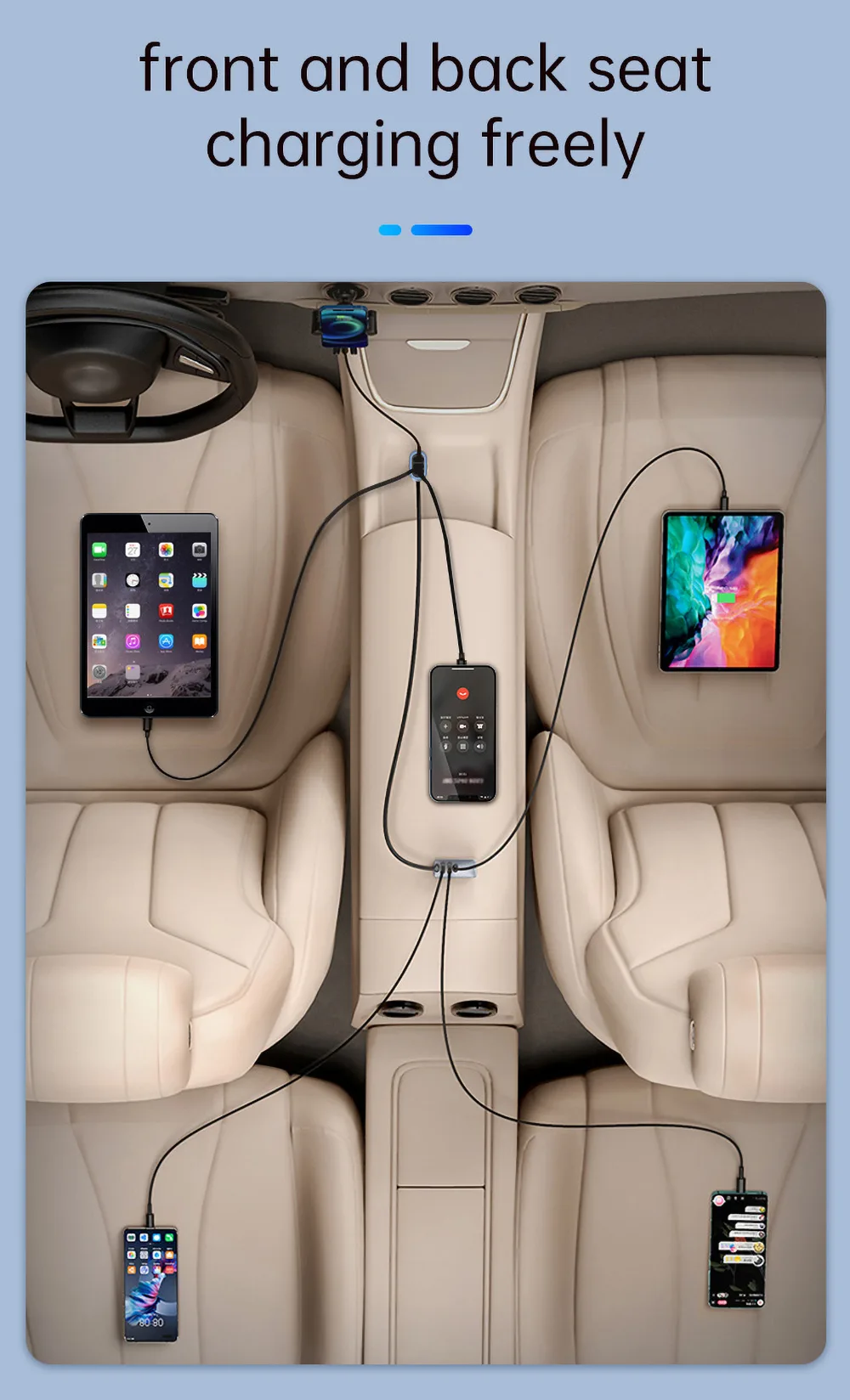 front and back seatcharging freely