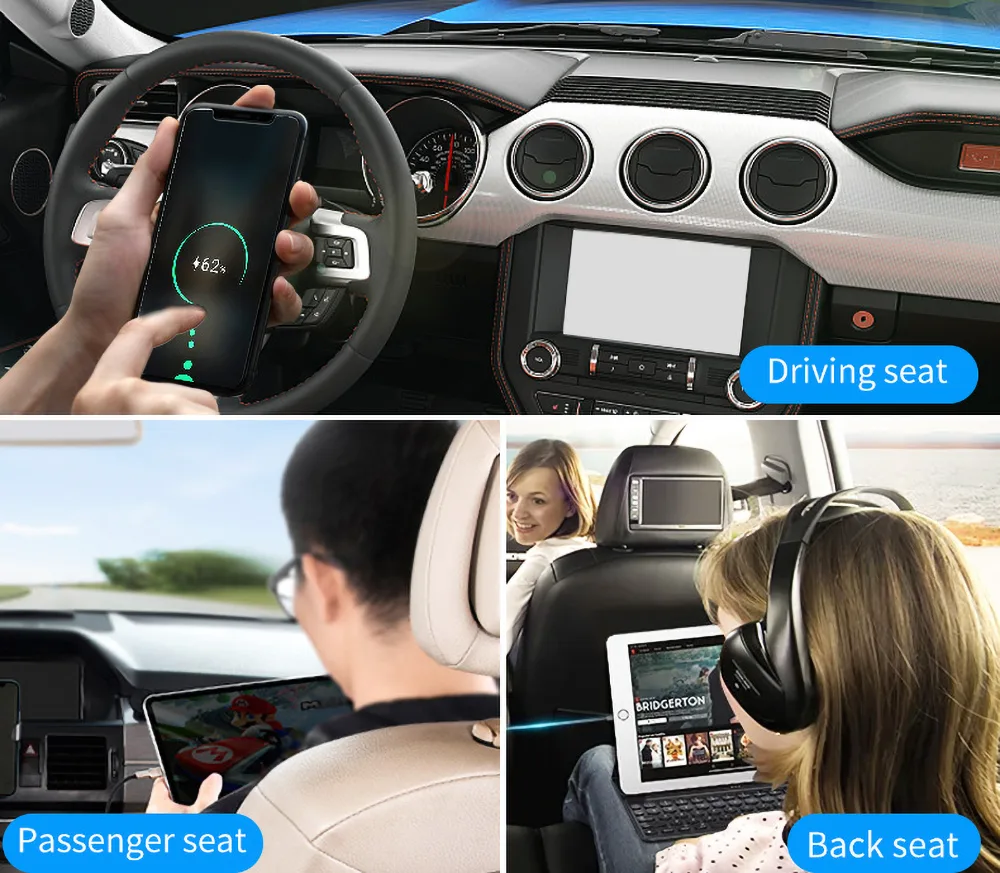 free for driving seat, passenger seat, back seat