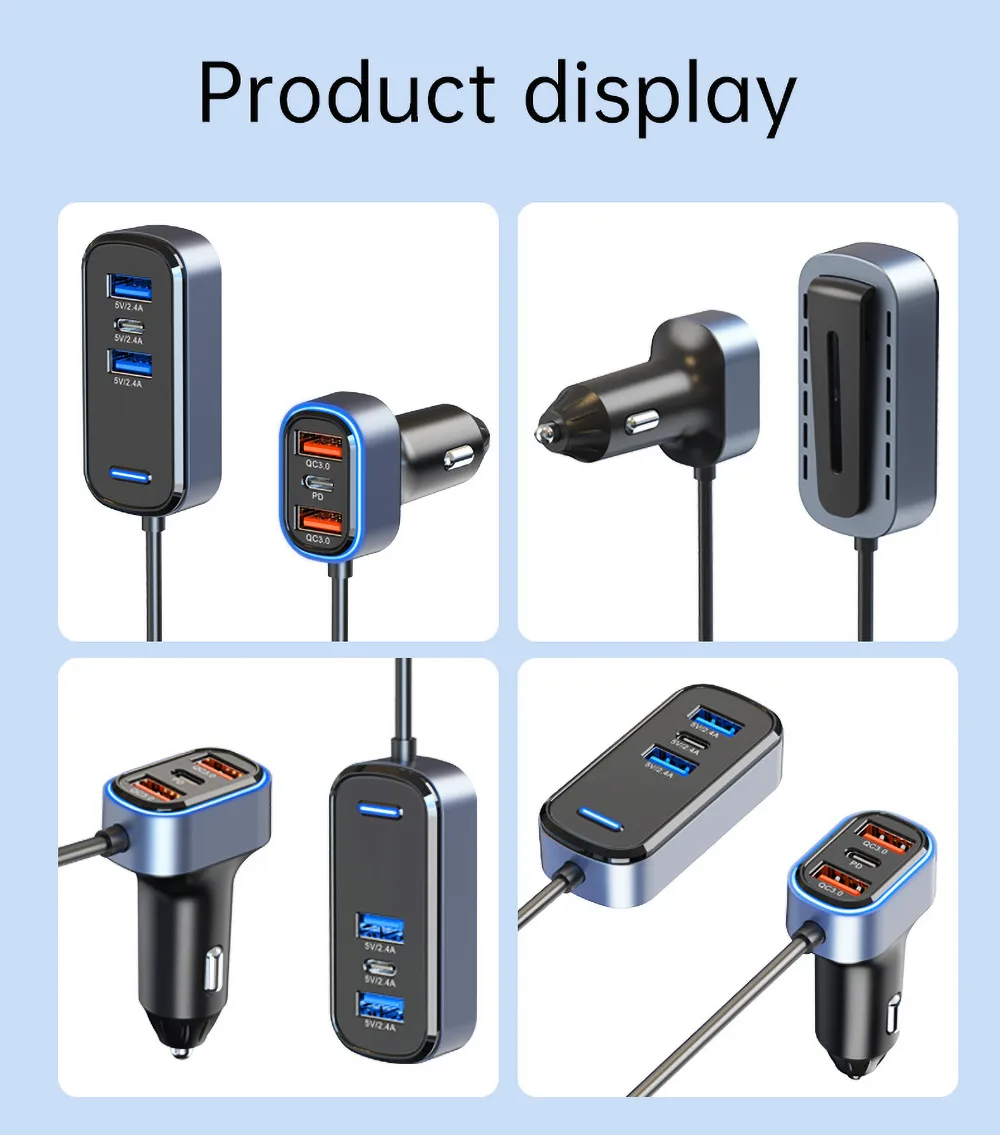 SC05 car charger with 6 ports