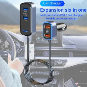 Car charger Expansion six in one